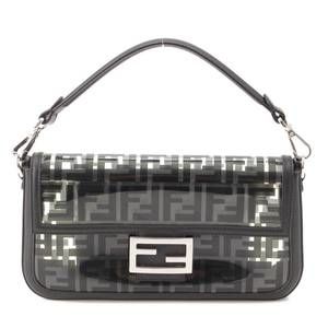 Fendi Clear Mamma Shoulder Bag Black Bucket Zucca Hand